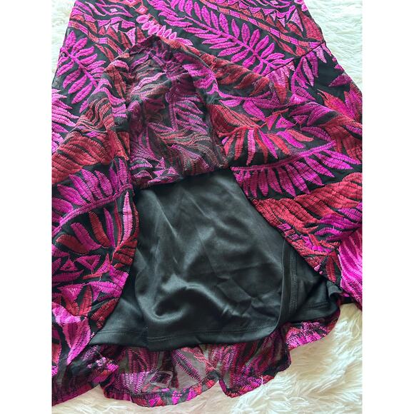 Sam Edelman Black Pink Embroidered Maxi Dress Size 6 NWT MSRP $169 - Picture 9 of 9